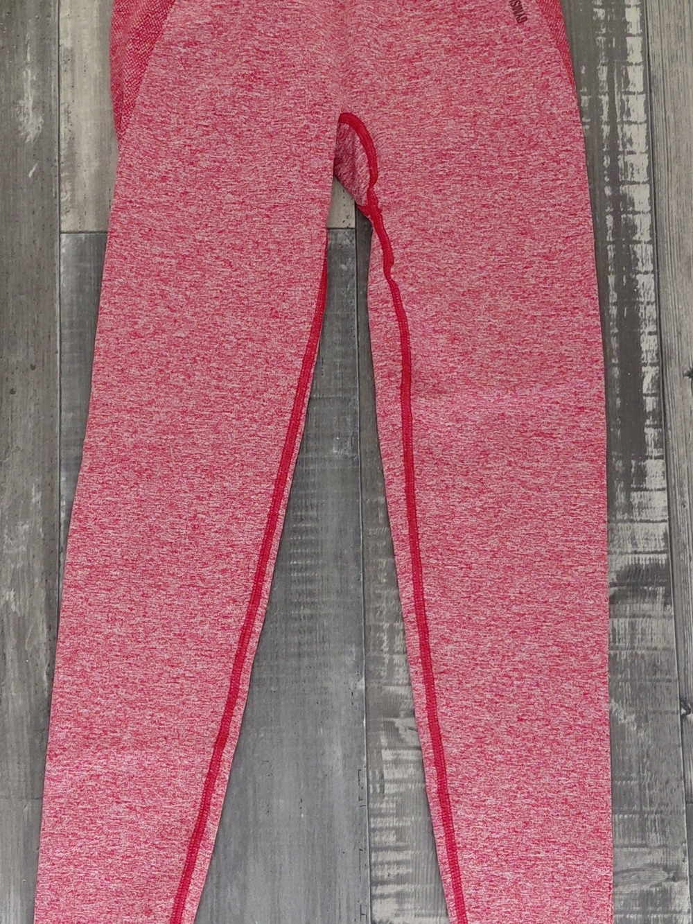Gymshark Red Heather Seam Detail Leggings